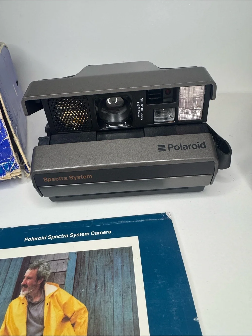 Polaroid Spectra System Instant Film Camera with Case and Booklet, Not Tested